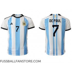 Argentinien Rodrigo de Paul #7 Replik Heimtrikot WM 2022 Kurzarm